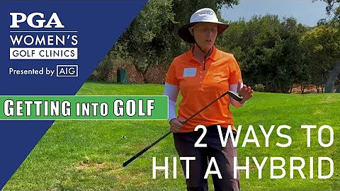 2 Ways to Hit a Hybrid Club Golf Swing - Shelley O...