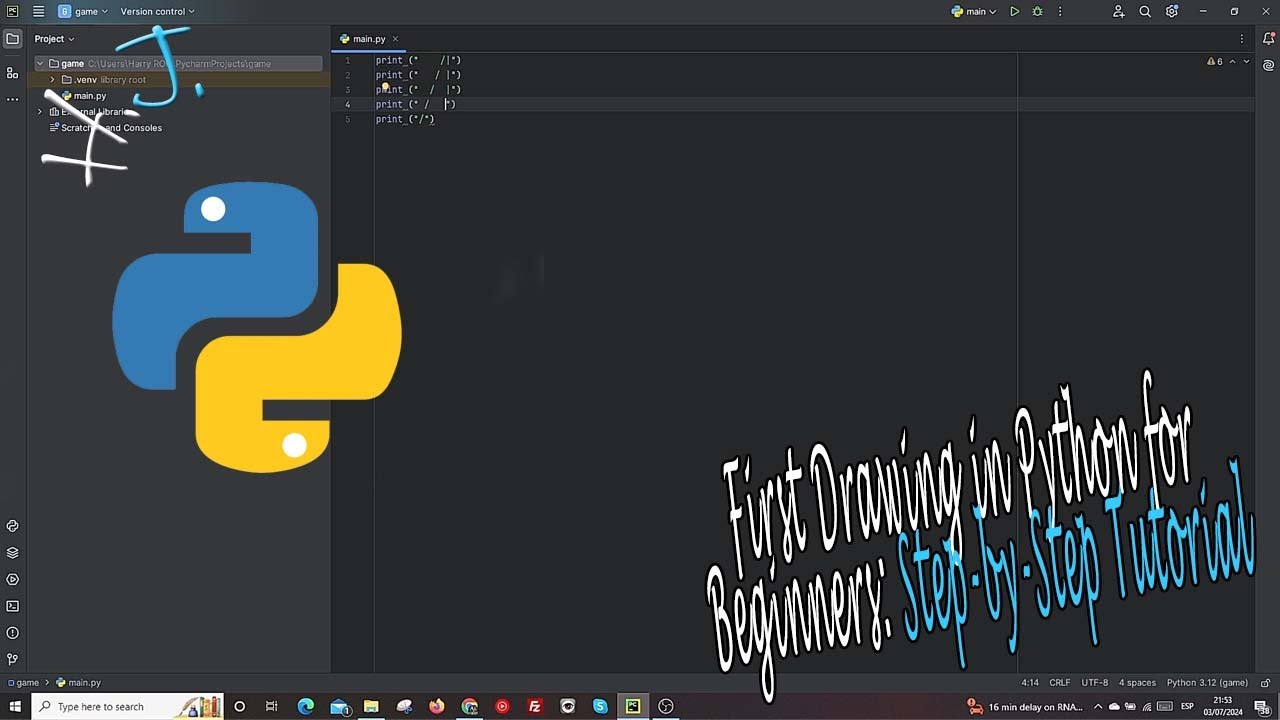 First Drawing in Python for Beginners: Step-by-Step Tutorial - YouTube