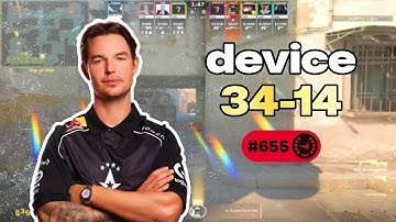 🔥 DEVICE 34-14 POV: FACEIT DOMINATION (Dust2) | 3595 ELO