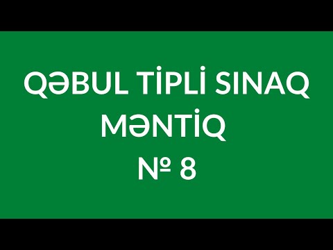 Qəbul Tipli Sınaq izahı .N-8