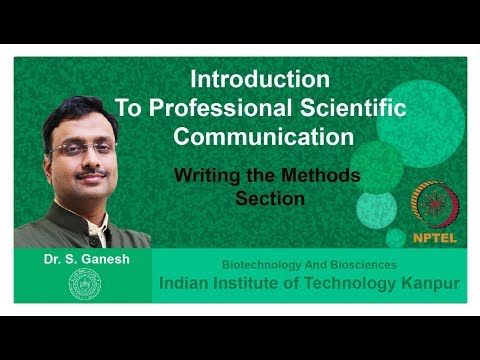 Lecture 12: Writing the Methods Section