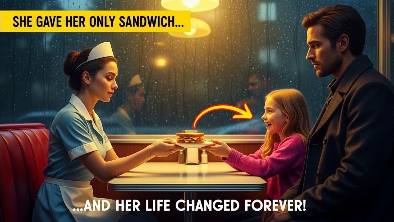 Young Waitress Offered Her Sandwich To a Little Girl—Didn’t Know Her Father Was A Millionaire an