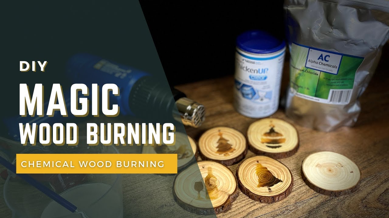 wood burning with ammonium chloride and paint｜TikTok खोज