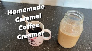 Homemade Salted Carmel Coffee Creamer| The Prairie Homestead Cookbook