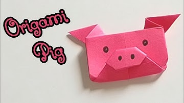 ORIGAMI PIG |  DIY Origami Animal Face - Pig | Kids Crafts