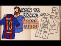 How to draw lionel messi easy step by step drawing tutorial