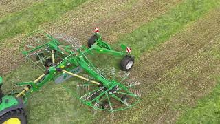 John Deere 6125R with McHale Rake