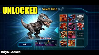 Dino Battle UNLOCK Iron T-Rex | First Battles and Leveling UP | Mobile Game | VERY HARD #SubToDyR screenshot 2