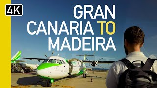 Gran Canaria To Funchal Madeira, Door To Door 4K | Binter Canarias Atr 72 | 2024