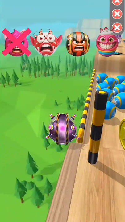 Which face ball will early cross the bridge❓🤔​​ #youtubeshorts​ #goingballs #shorts