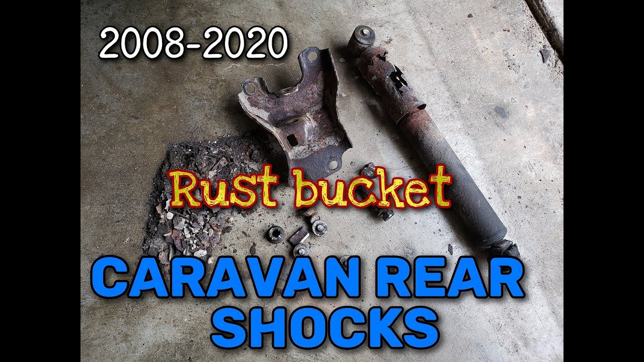 Dodge Caravan Rear shocks Replacement RUSTY MESS!! 2008-2020 - YouTube