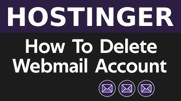 Hoe verwijder ik een webmailaccount in Hostinger 2025?