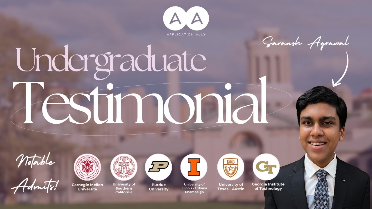 AA Undergraduate Client Testimonial | Saransh Agrawal
