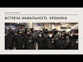 Встреча Алексея Навального в аэропорту Внуково. Хроника дня. Задержания