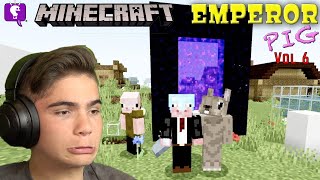 emperor pig and dougs portal in minecraft on hobbyfamilytv
