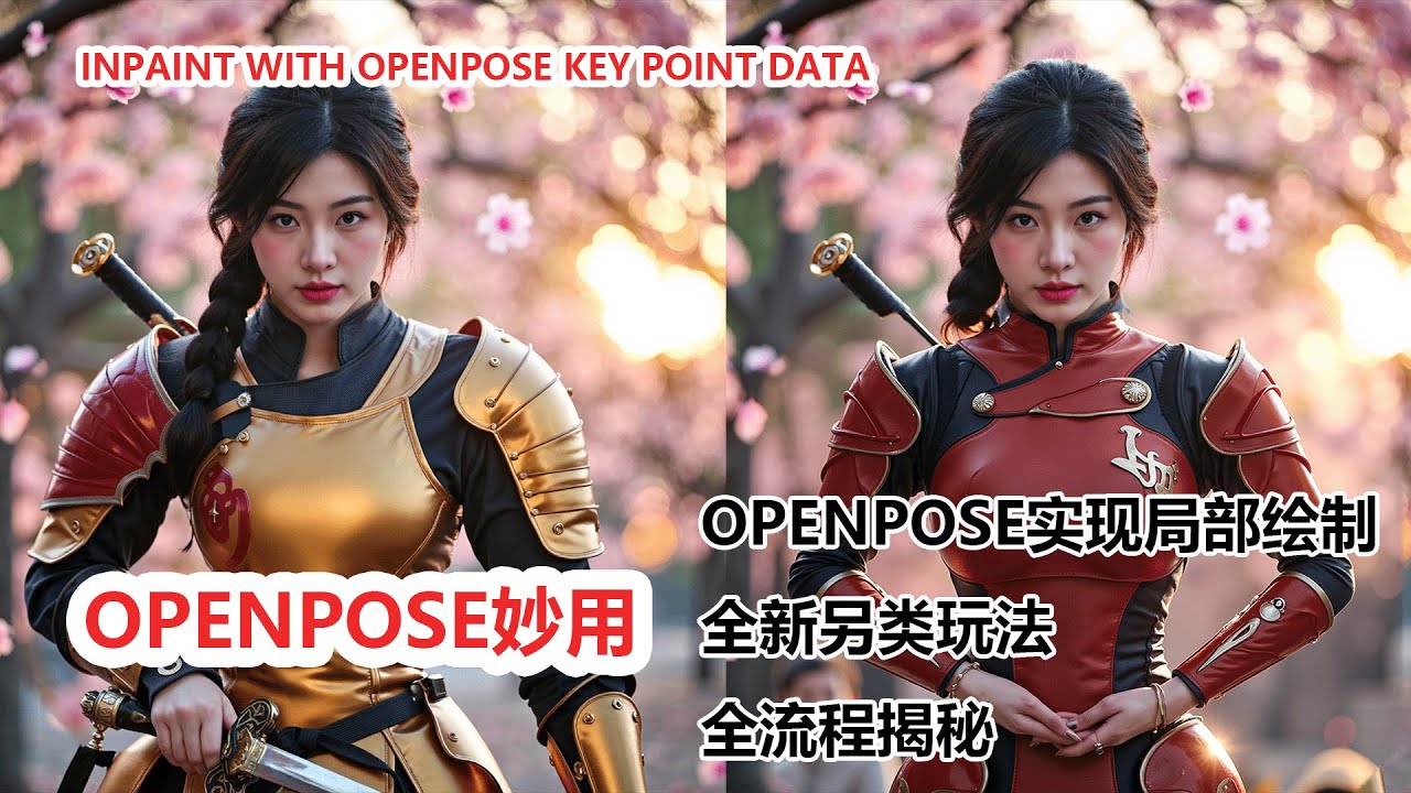 OpenPose + ComfyUI精准重绘 AI 人物！|Precise Inpainting without Masks using ...