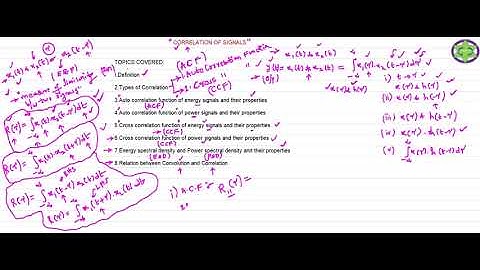 Signals & Systems | CORRELATION OF SIGNALS PART1 by Mr. G. Subba Reddy