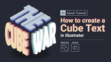 Adobe Illustrator Tutorial | Create a "Cube" logo using blend shape & 3d tool