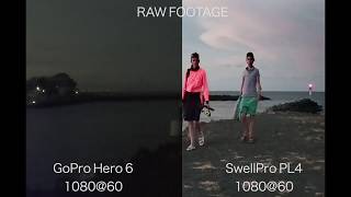 SwellPro PL4 VS Hero6 Night Camera Comparison