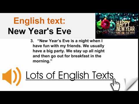 English Text - New Year's Eve | Lots Of English Texts With Audio