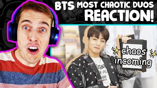 😂😂 Comedian Reacts to BTS most chaotic DUOS *don't put them in the same room* 😂😂