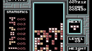 Tetris [NES] - B Type, Level 9, Height 5 AWW YYEE-A!!