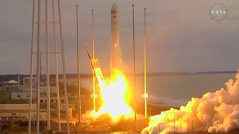 Orbital ATK Antares Rocket Launching Cygnus OA-8 ISS Resupply Ship
