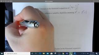 MPC40S Lesson 11.3 Part 2: Binomial Theorem