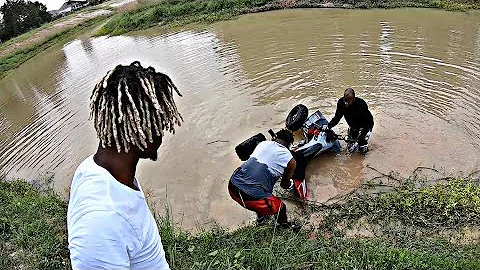 FOUR WHEELER CRASHED IN A RIVER !