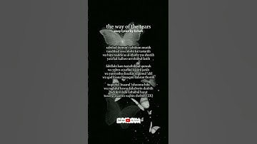 Thumbnail of nasheed the way of the tears (easy lyrics + vocals only) #easylyrics #nasheed #easylyricsbylishah