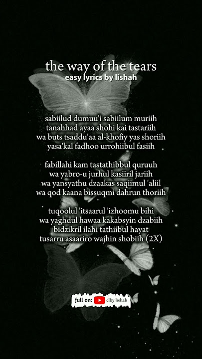 nasheed the way of the tears (easy lyrics vocals only) #easylyrics #nasheed #easylyricsbylishah