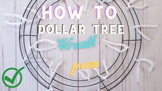 How to wire a wreath frame using pipe cleaners/ Dollar tree wreath frame ideas/ Dollar tree diy/