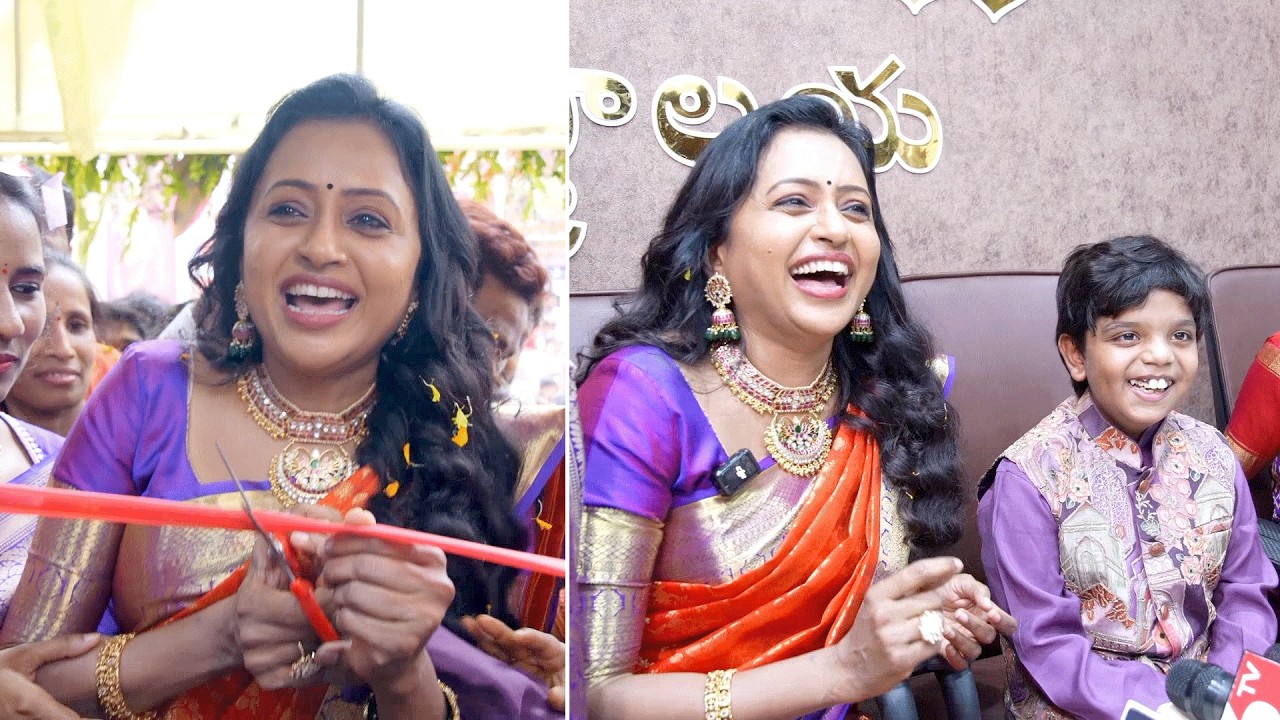 Anchor Suma Kanakala & Bulliraju inaugurated Vasavi Vastralaya in Sircilla