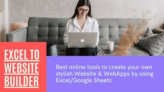 Excel Sheet to Website Builder | Online Tools for creating Websites & Apps by Excel or Google Sheets