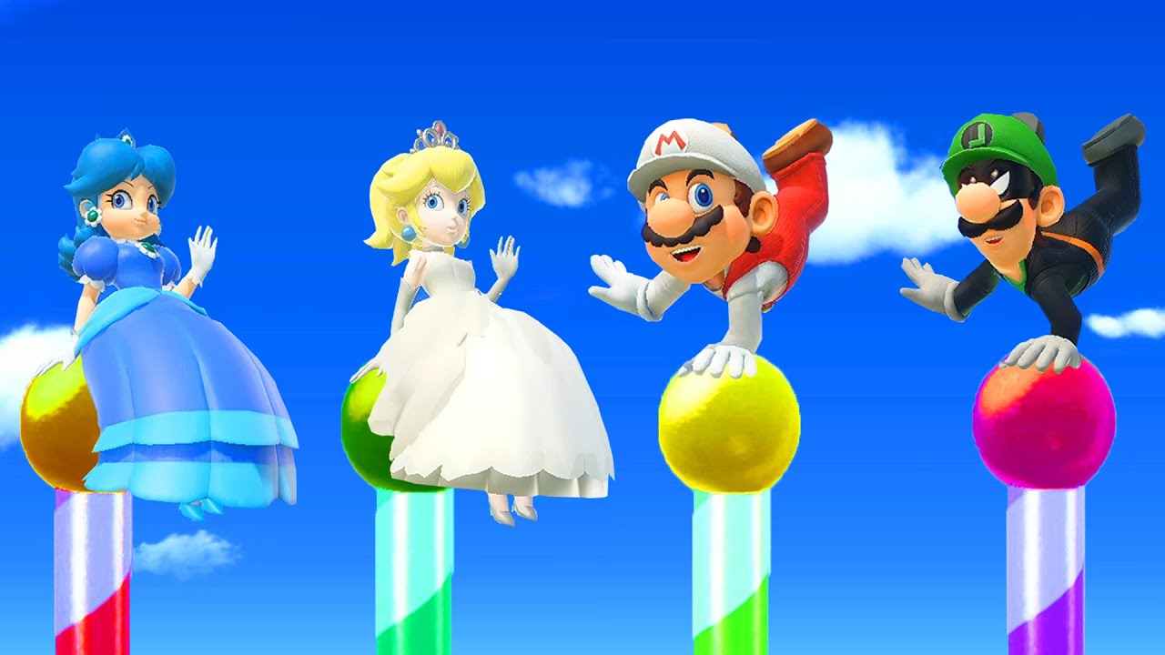 【スーパーマリオパーティ】ミニゲームデイジーVsピーチVsマリオVsルイージ(COM最強 たつじん)