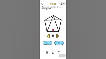 how many triangles are their in a pentagram #brainout level no.