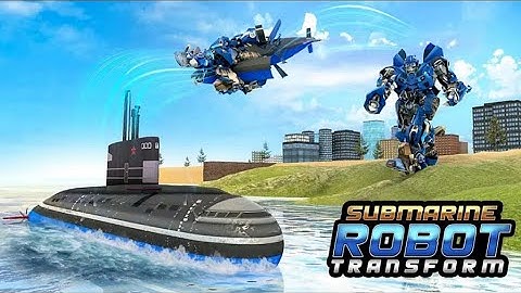 Blue Bumblebee Submarine Robot Transform War: Robot Hero Games - Android Gameplay