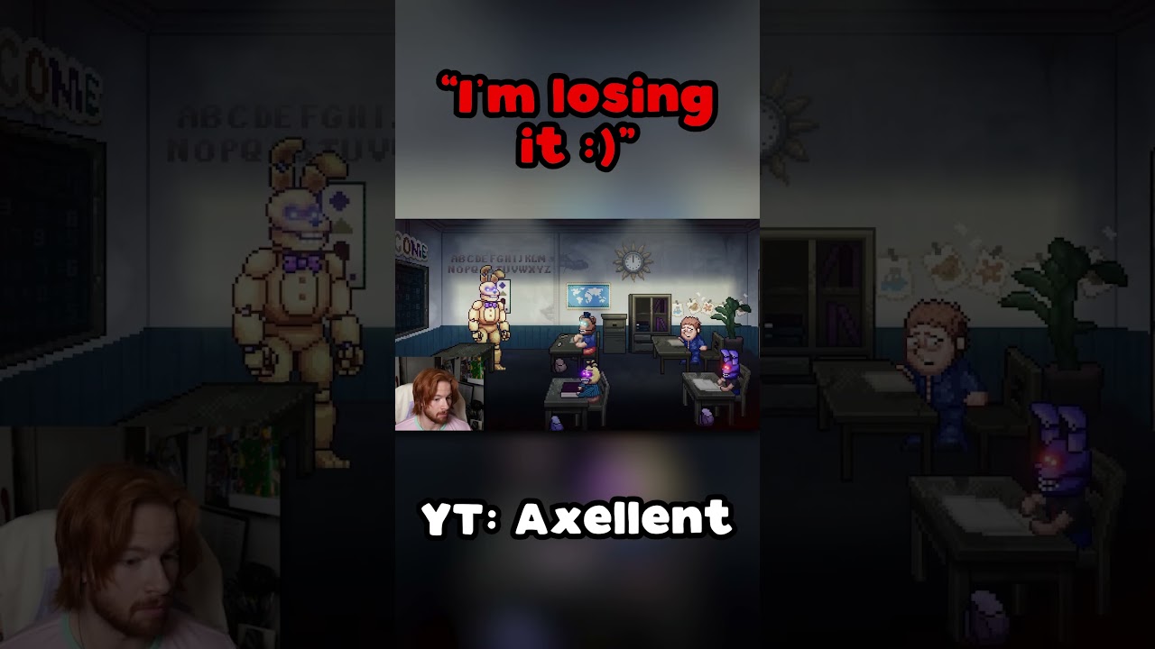 🧠😭 MY MIND IS GOO #axellent #shorts #ytshorts #fnaf #intothepit #helpy #fnaf #reaction