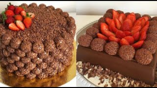 أفكار رائعة لتزيين الكيك بحبيبات الشوكولا Wonderful ideas to decorate the cake with chocolate grains