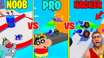 SHINCHAN & FRANKLIN VS OGGY & JACK in PLUG HEAD with CHOP NOOB vs PRO vs HACKER!