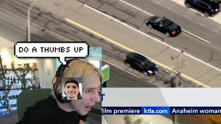 The Police Chase suspect is actually in xQc's Chat