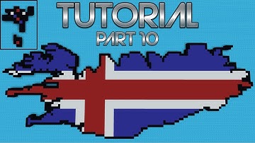 Iceland - World Flag Map Tutorial [Part 10] [Minecraft]