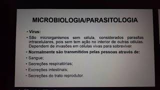 Introdução a MICROBIOLOGIA e PARASITOLOGIA