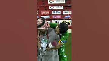يونس محمود يمزح مع مراسل قناة الكاس 