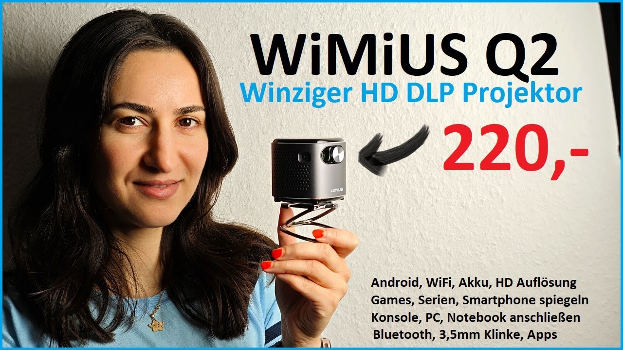 WiMiUS Q2-小型モバイルプロジェクター ✩美品✩ - テレビ/映像機器