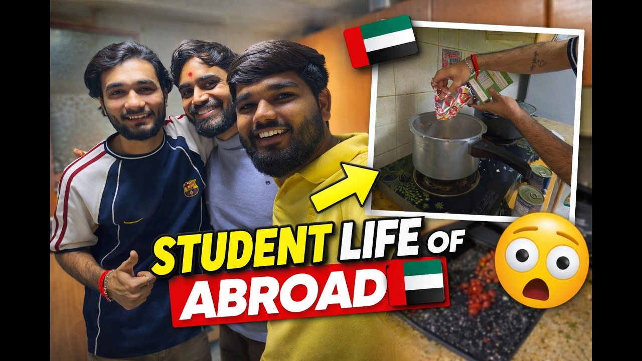 Abroad Student Daily Routine 🇦🇪✨ | Cooking, Fun & Struggles 🍜👨🏼‍🤝‍👨🏻
