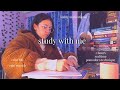 Study with me at 3 am in cold winter morning  pomodoro 5010  calm lofi  rain sounds2hours 