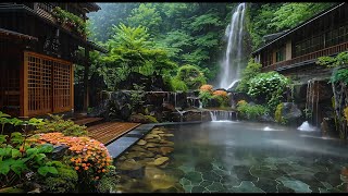 Tranquil Nature: Japanese Garden Ambiance with Soothing Rain and Piano Music for Deep Relaxation