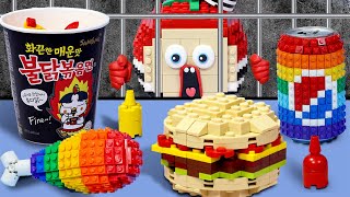 Lego MUKBANG  In Prison  Can He Eat  Stop Motion Cooking   MUKBANG في السجن
