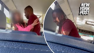 Bus aide arrested for child abuse after video shows him pushing 9-year-old special needs student